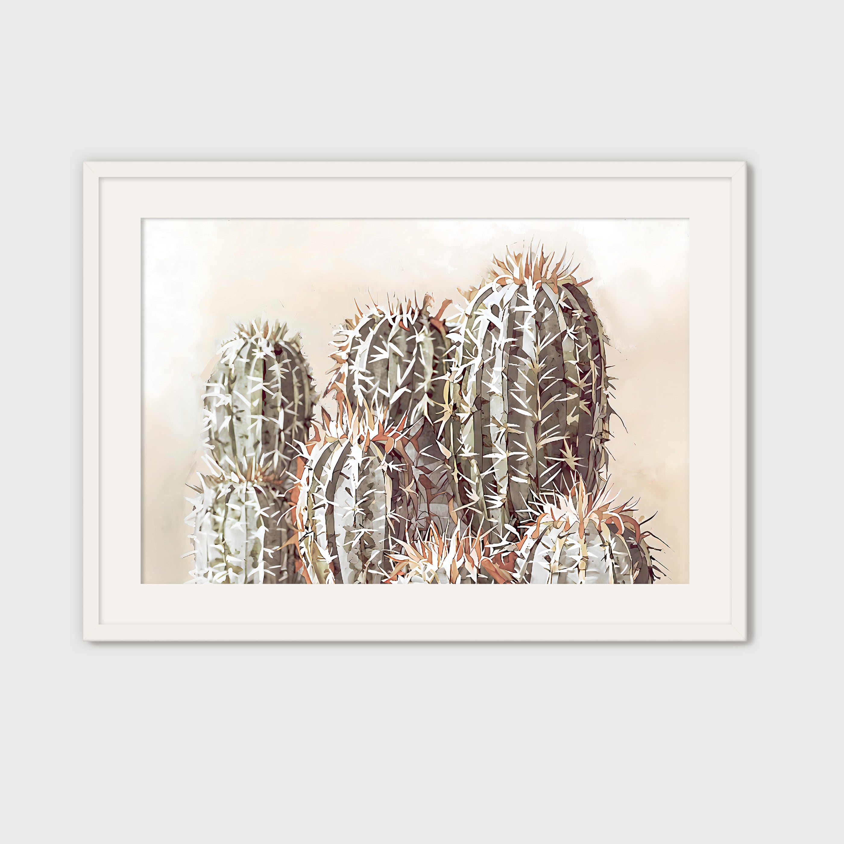 Cactus Painting 05-1x - Sage and Rose Prints