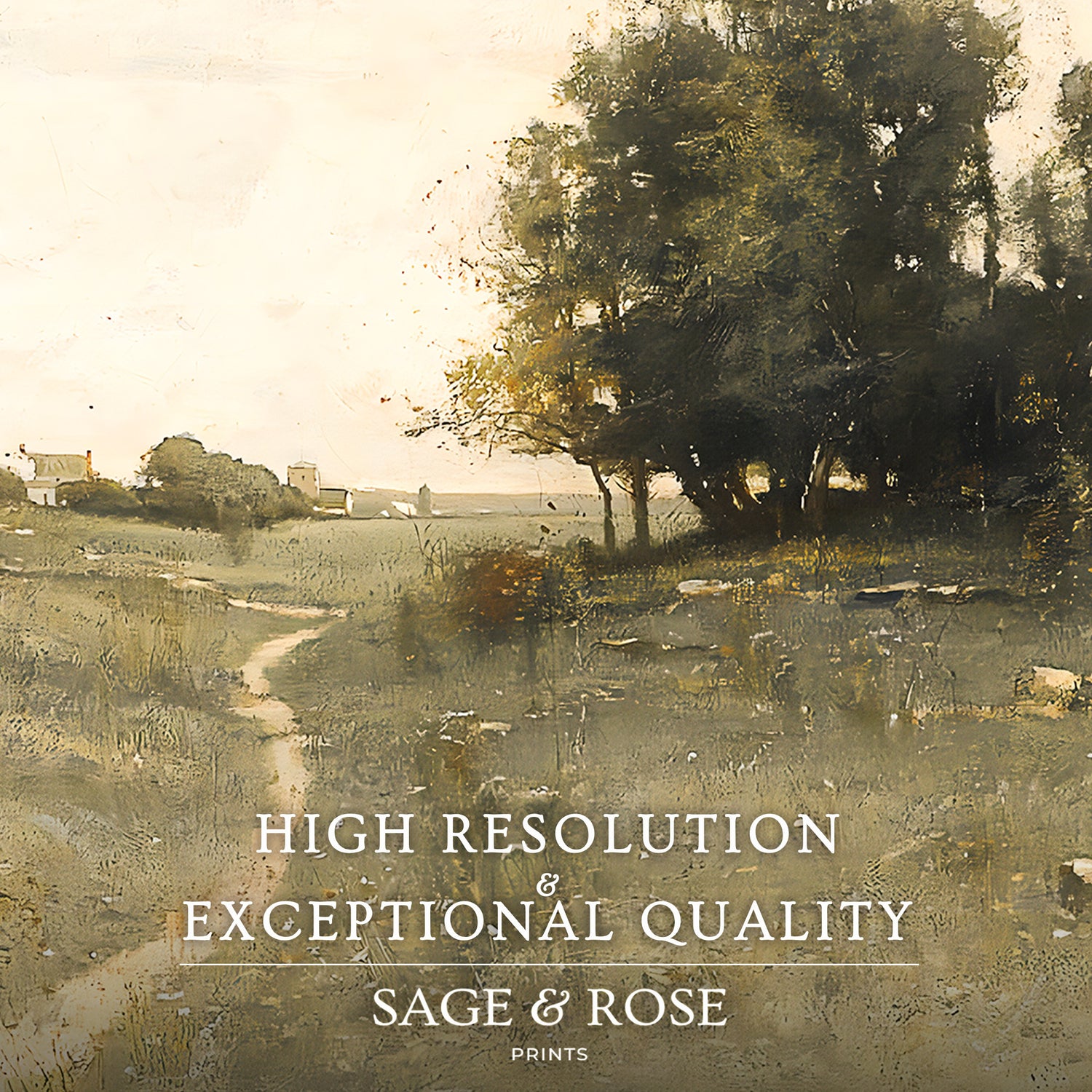 Landscape Art 07-1x - Sage and Rose Prints