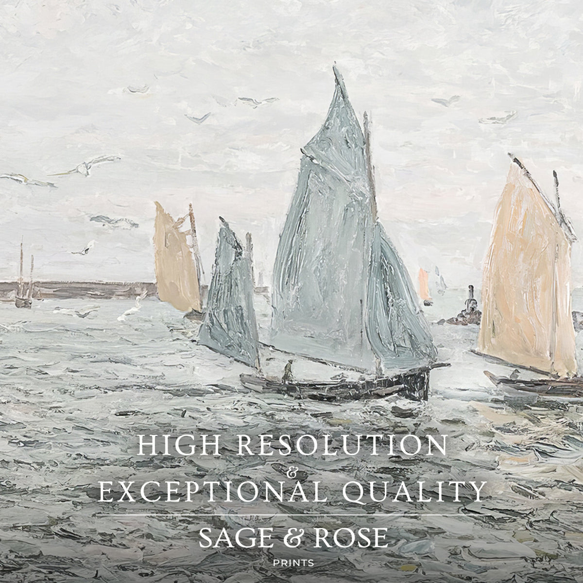3 Piece Coastal Sailboat Print - Sage and Rose Prints