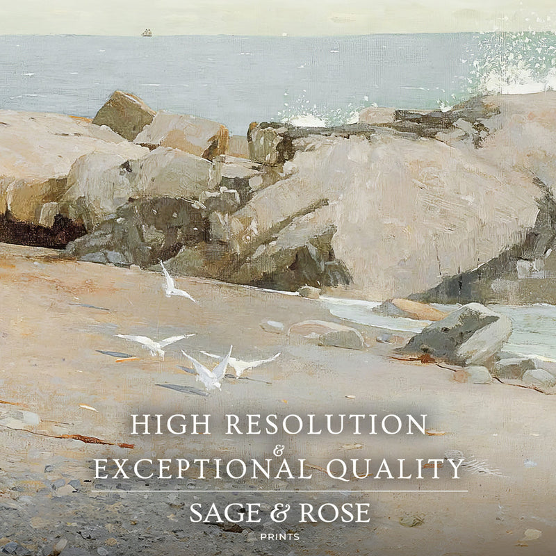 Coastline Painting 2 - Sage and Rose Prints