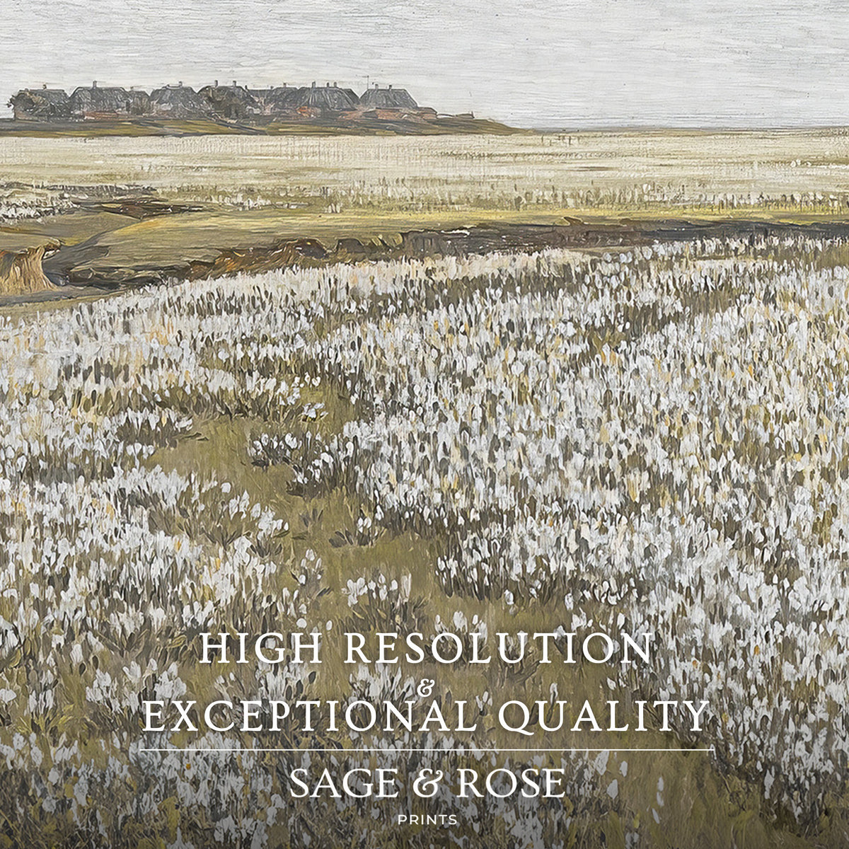 Flourishing Fields Landscape Triptych Painting - Sage and Rose Prints