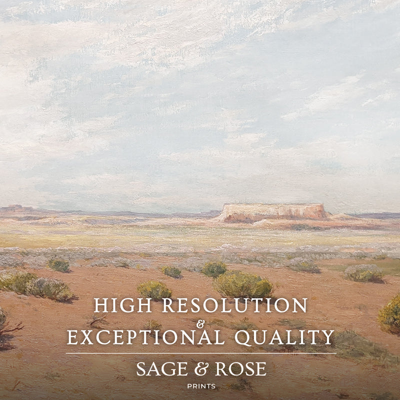 Southwest Desert Landscape Print - Sage and Rose Prints