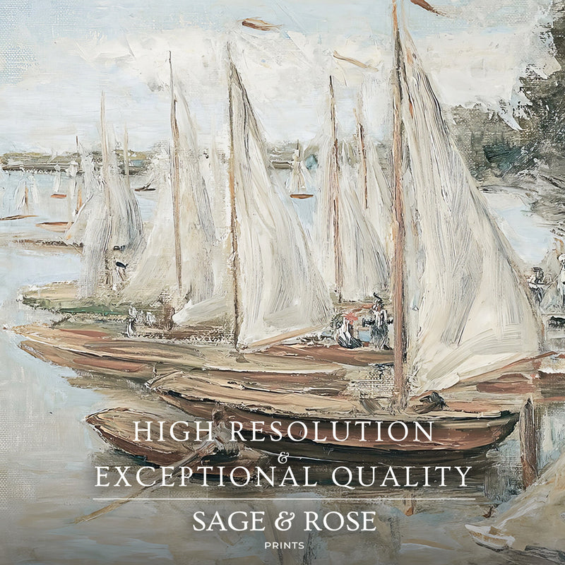 Vintage Sailboat Print 2 - Sage and Rose Prints
