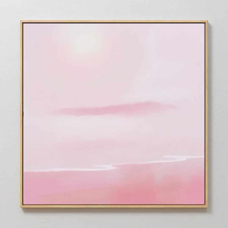 Soft Pink Abstract Beach - Sage and Rose Prints