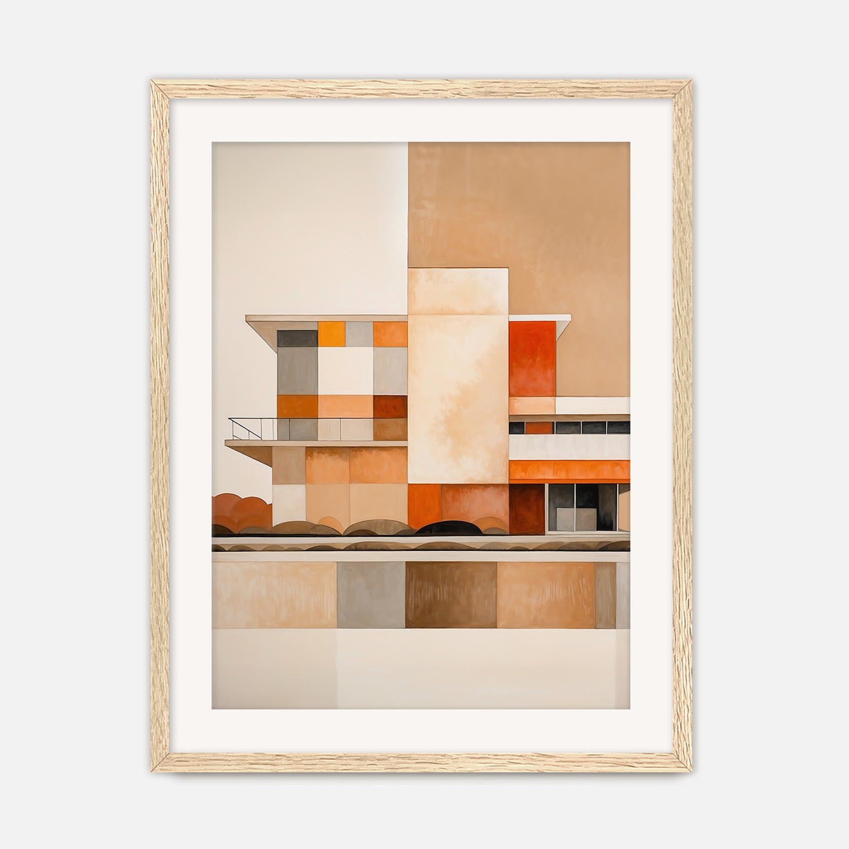 Abstract Modern Geometric House - Sage and Rose Prints