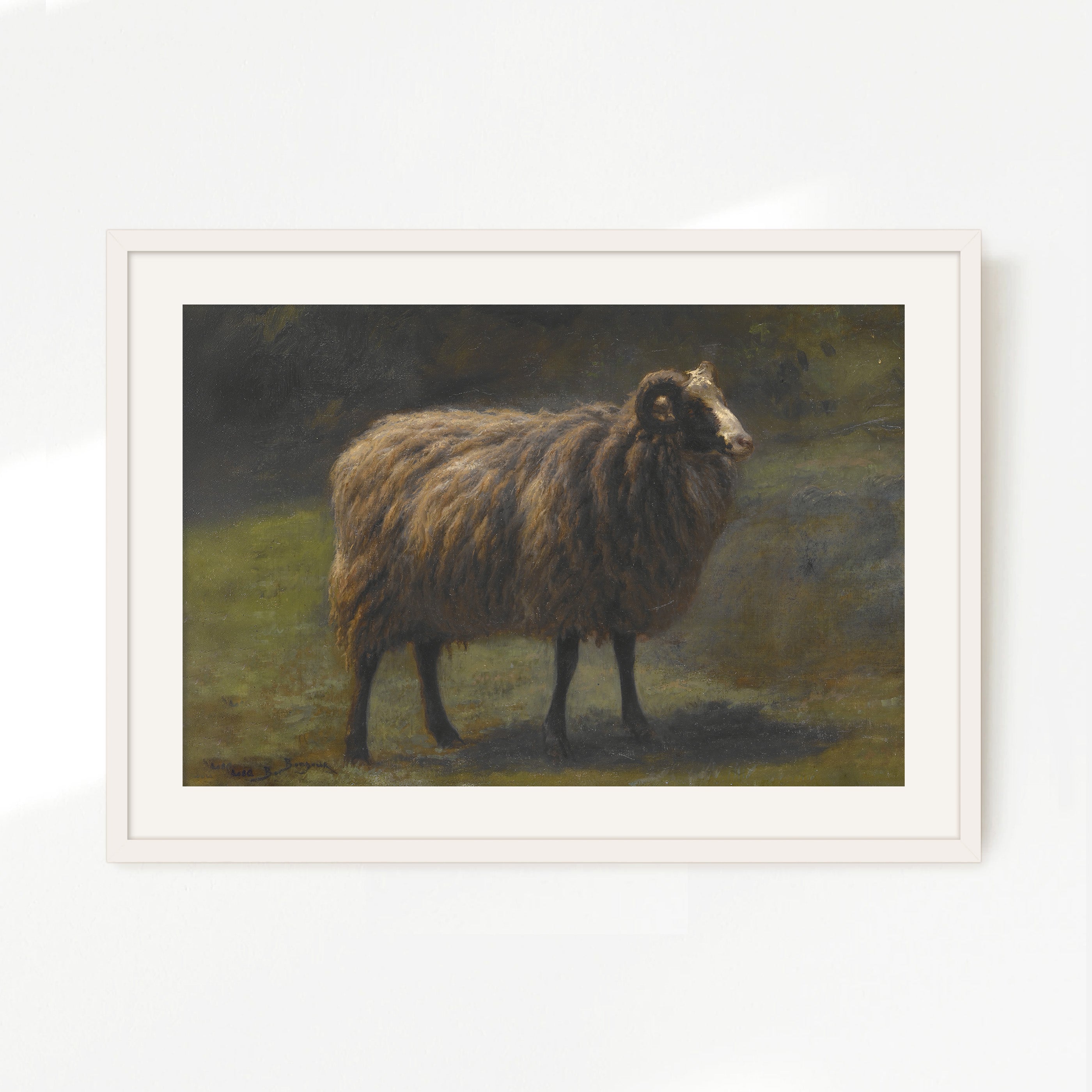 Romanticism Revival Sheep Art Print No2 - Sage and Rose Prints