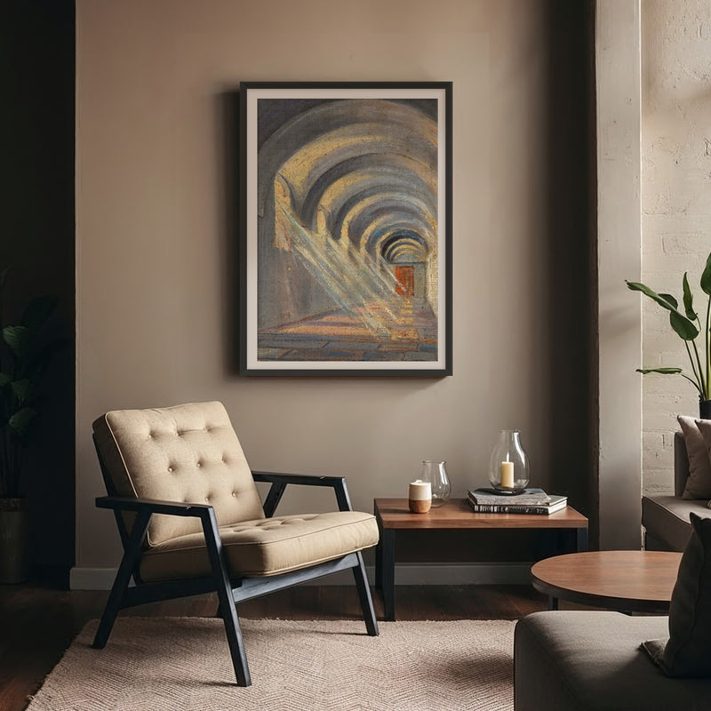 Slate Blue Hallway - Sage and Rose Prints