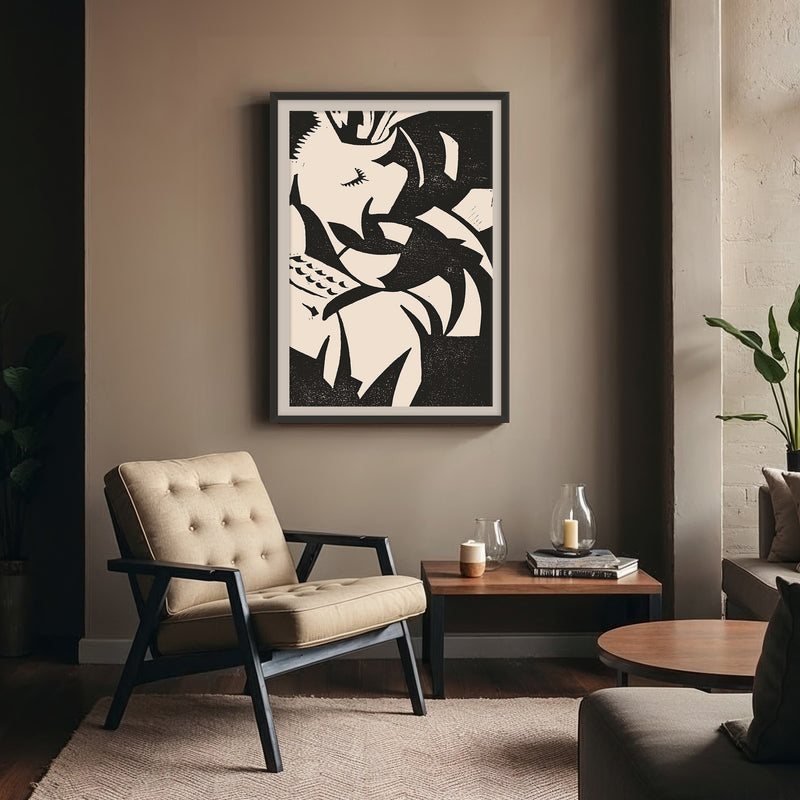 Black and White Geometric Print No2 - Sage and Rose Prints