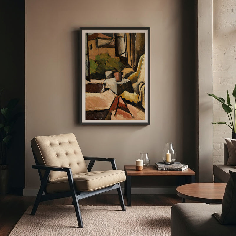 Cubist Living Room Prints - Sage and Rose Prints