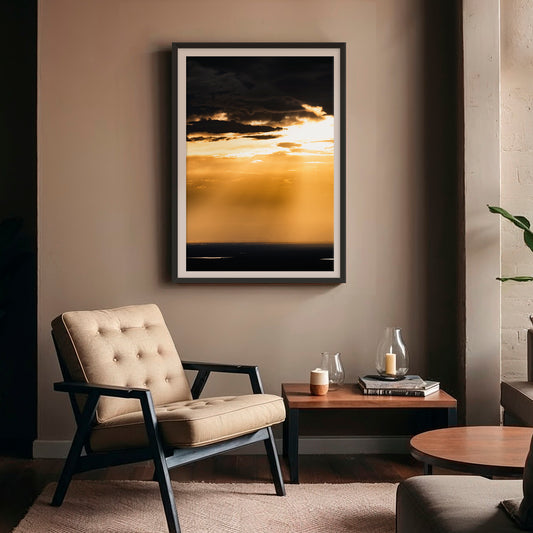 Vibrant Orange and Yellow Rays Photography - Sage and Rose Prints