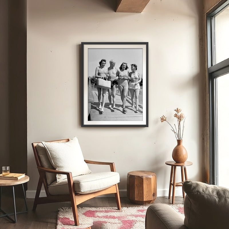 Beach Walk Old Photo Print - Sage and Rose Prints