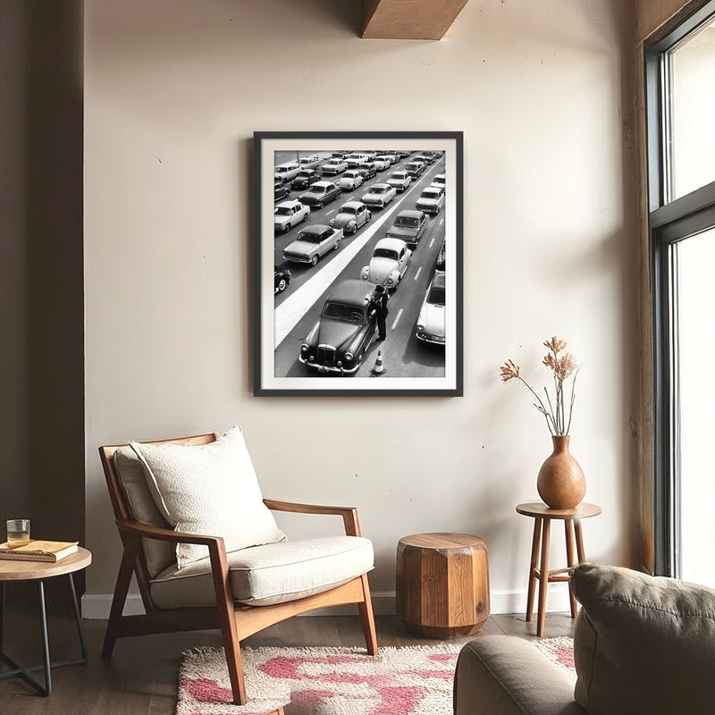 Classic Cars Black and White Photo No1 - Sage and Rose Prints