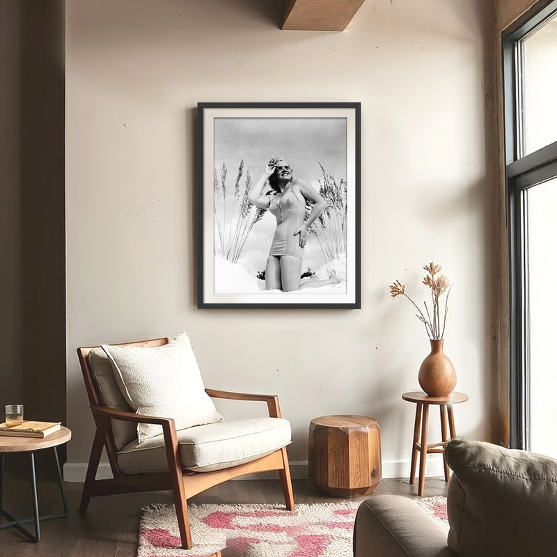 Classic Beach Beauty Old Photograph - Sage and Rose Prints