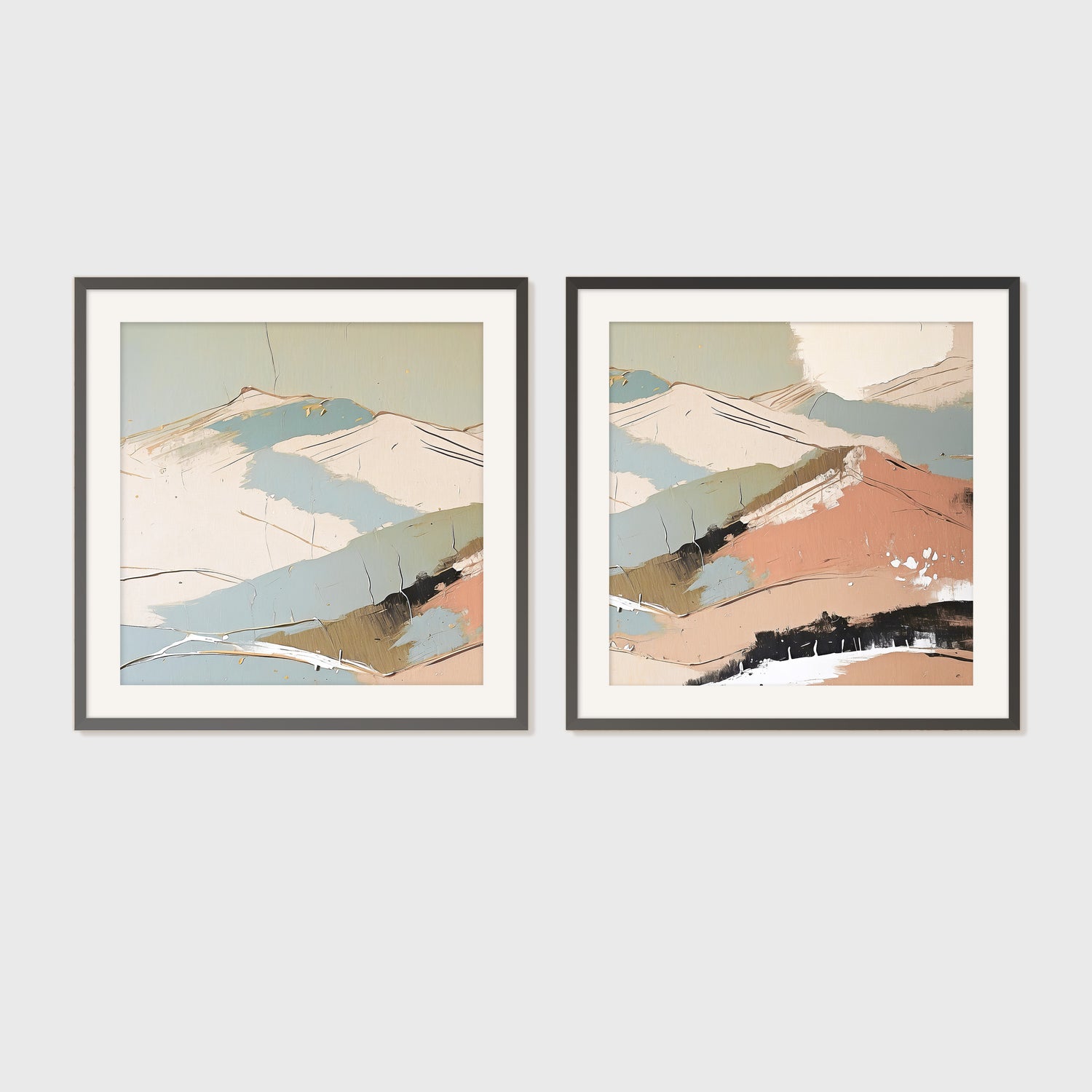 Mid Century Modern Art 06-2x - Sage and Rose Prints