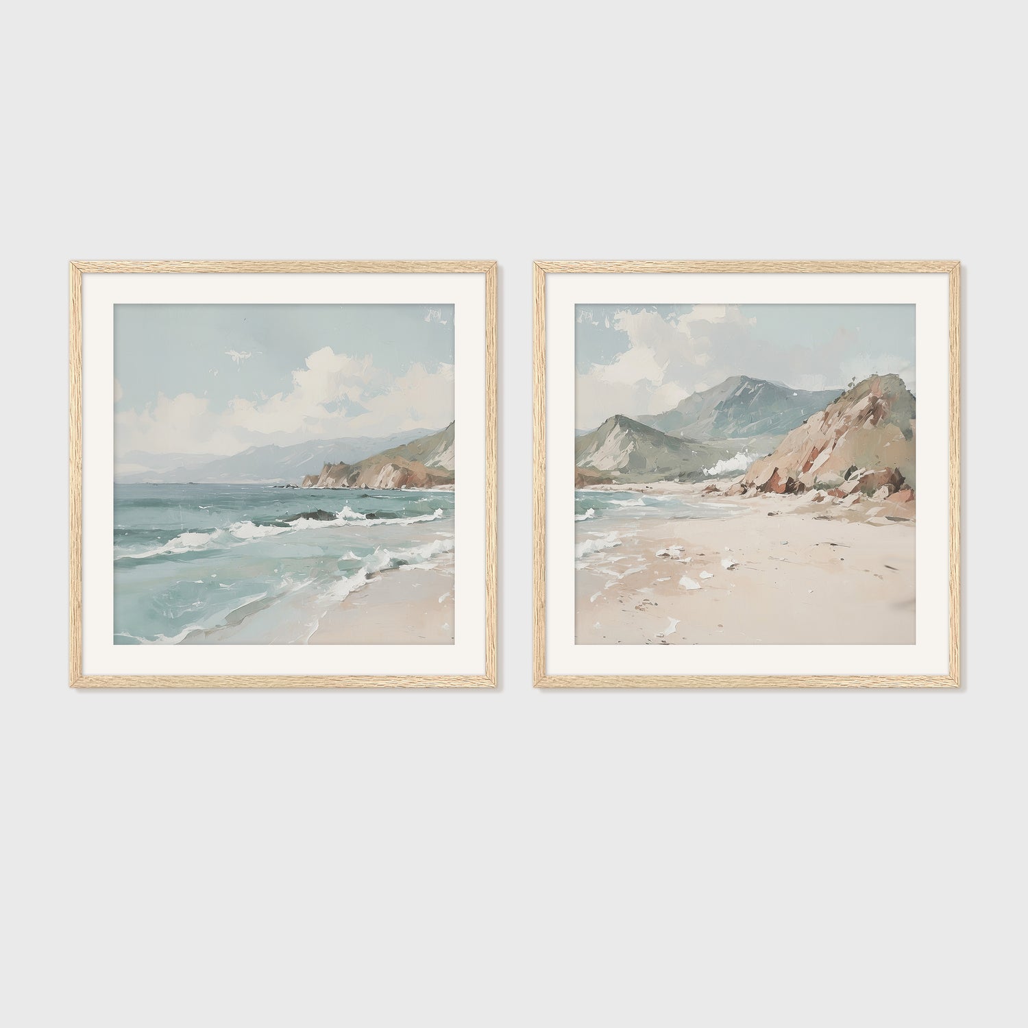 Coastal Package - Bedroom Art A 1x.03 - Sage and Rose Prints