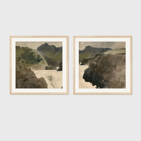 Moody Wall Art 2 Piece Wall Art Set 04-2x - Sage and Rose Prints