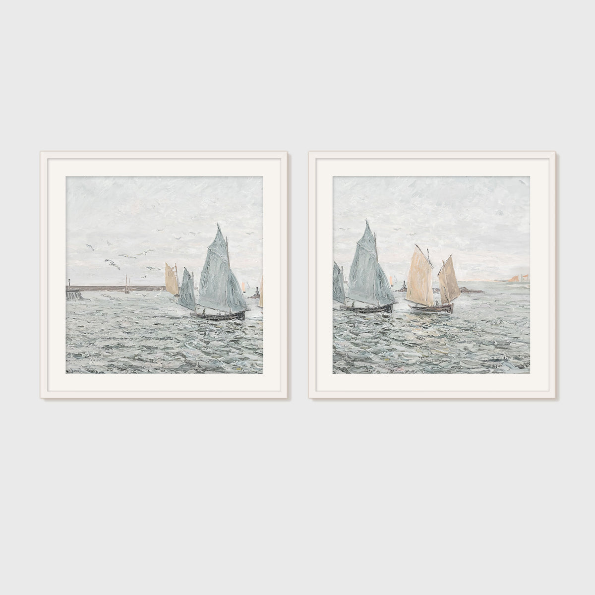 2 Piece Coastal Sailboat Print - Sage and Rose Prints
