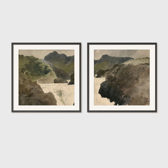 Moody Wall Art 2 Piece Wall Art Set 04-2x - Sage and Rose Prints