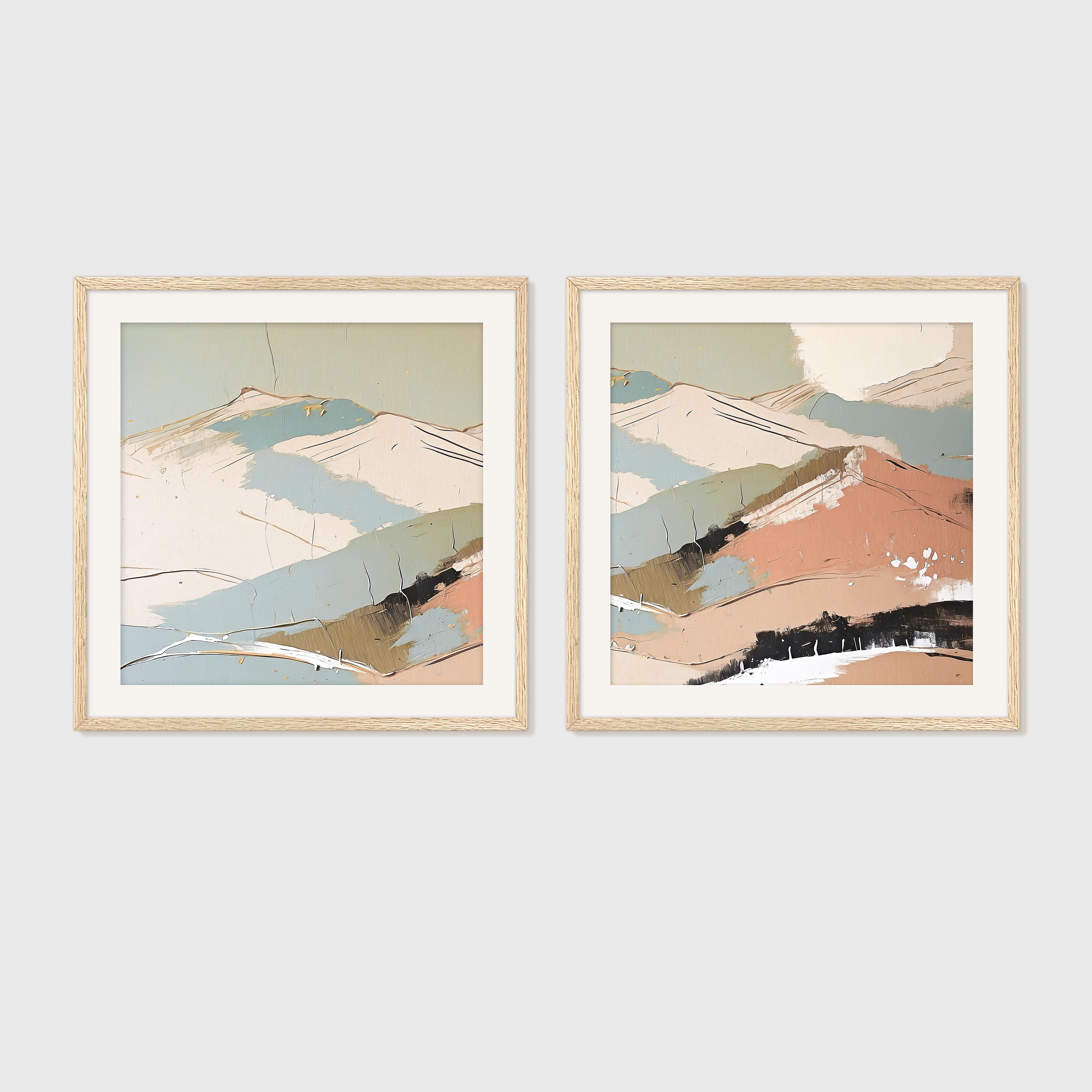 Mid Century Modern Art 06-2x - Sage and Rose Prints