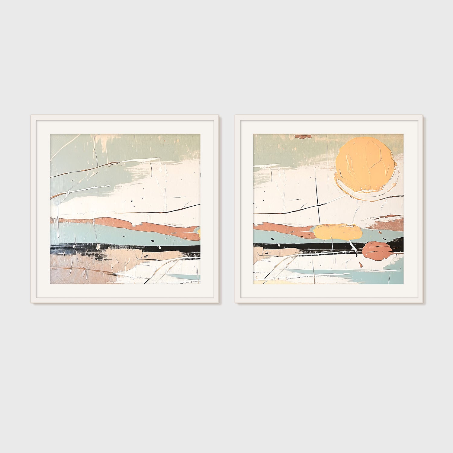 Mid Century Modern Art 04-2x - Sage and Rose Prints