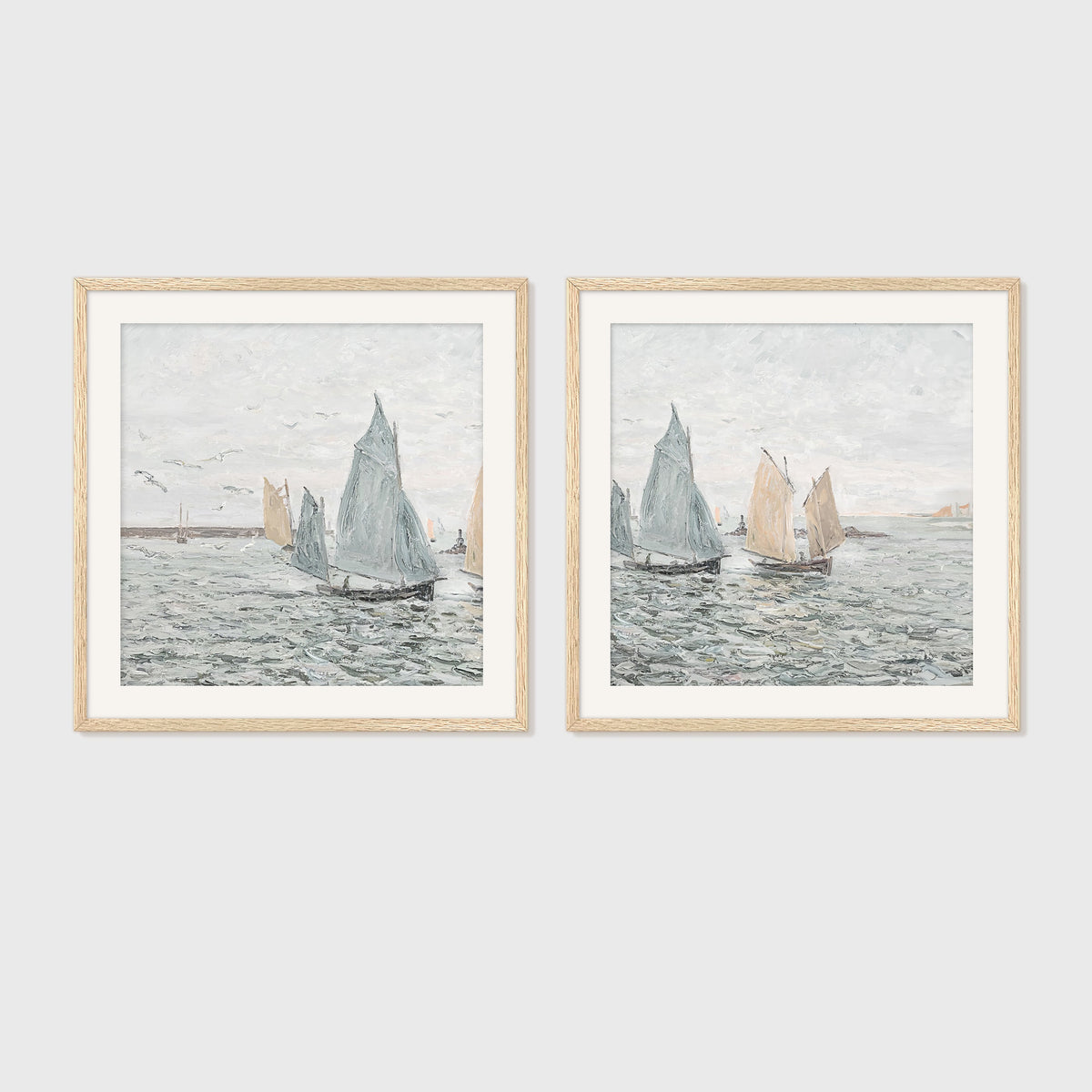 2 Piece Coastal Sailboat Print - Sage and Rose Prints