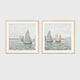2 Piece Coastal Sailboat Print - Sage and Rose Prints
