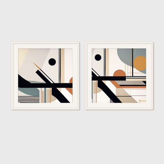 Mid Century Modern Art 07-2x - Sage and Rose Prints