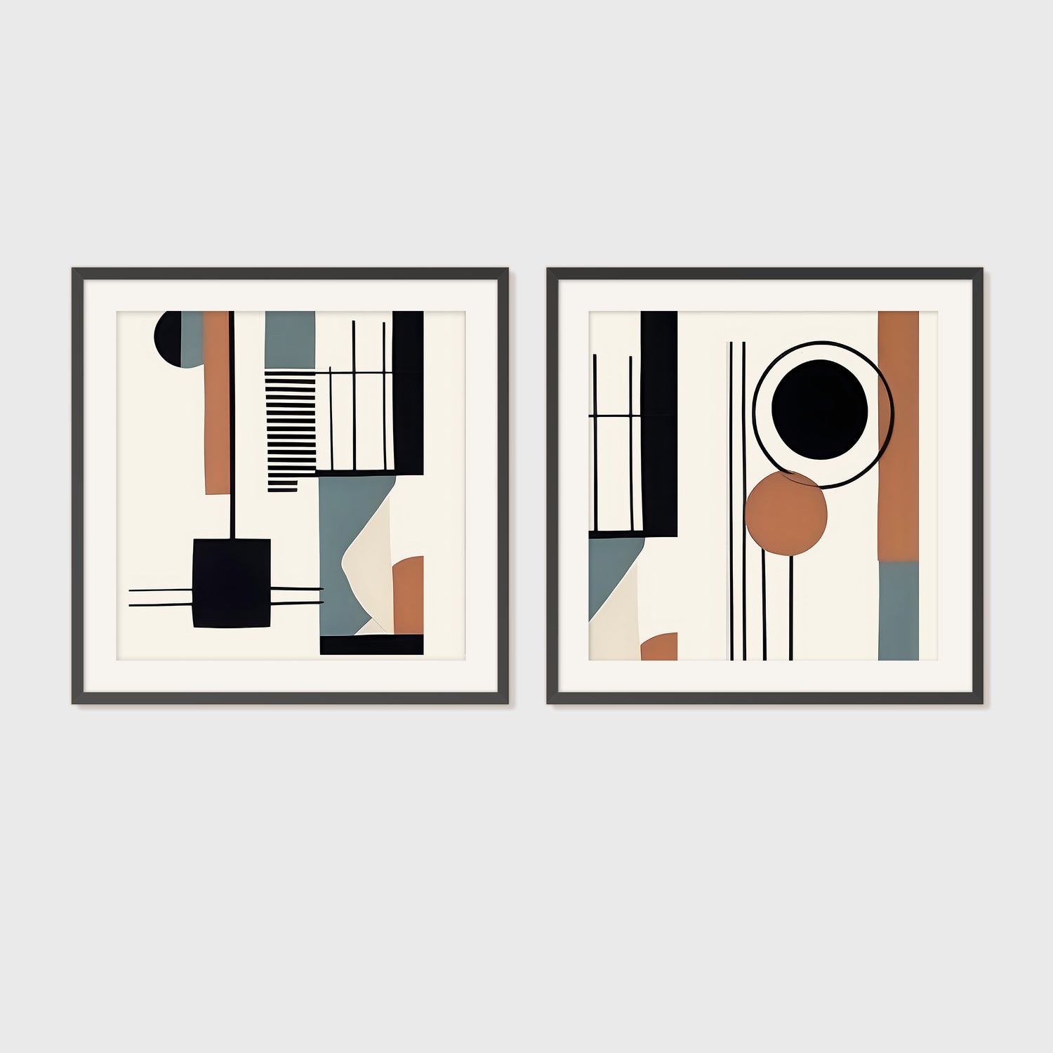 Mid Century Modern Art 08-2x - Sage and Rose Prints