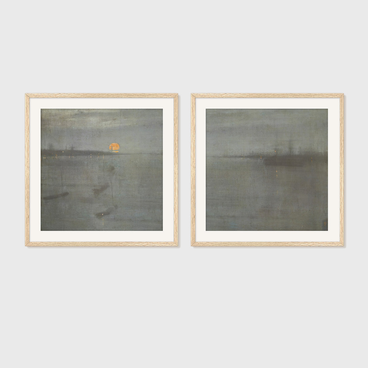 Moonstone Blue Ocean 2-Panel Art Set - Sage and Rose Prints
