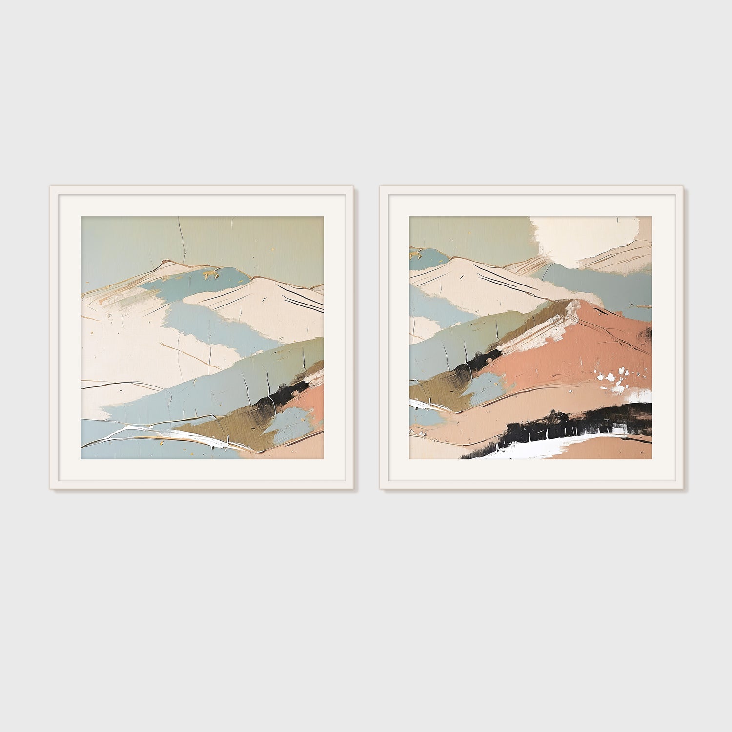 Mid Century Modern Art 06-2x - Sage and Rose Prints