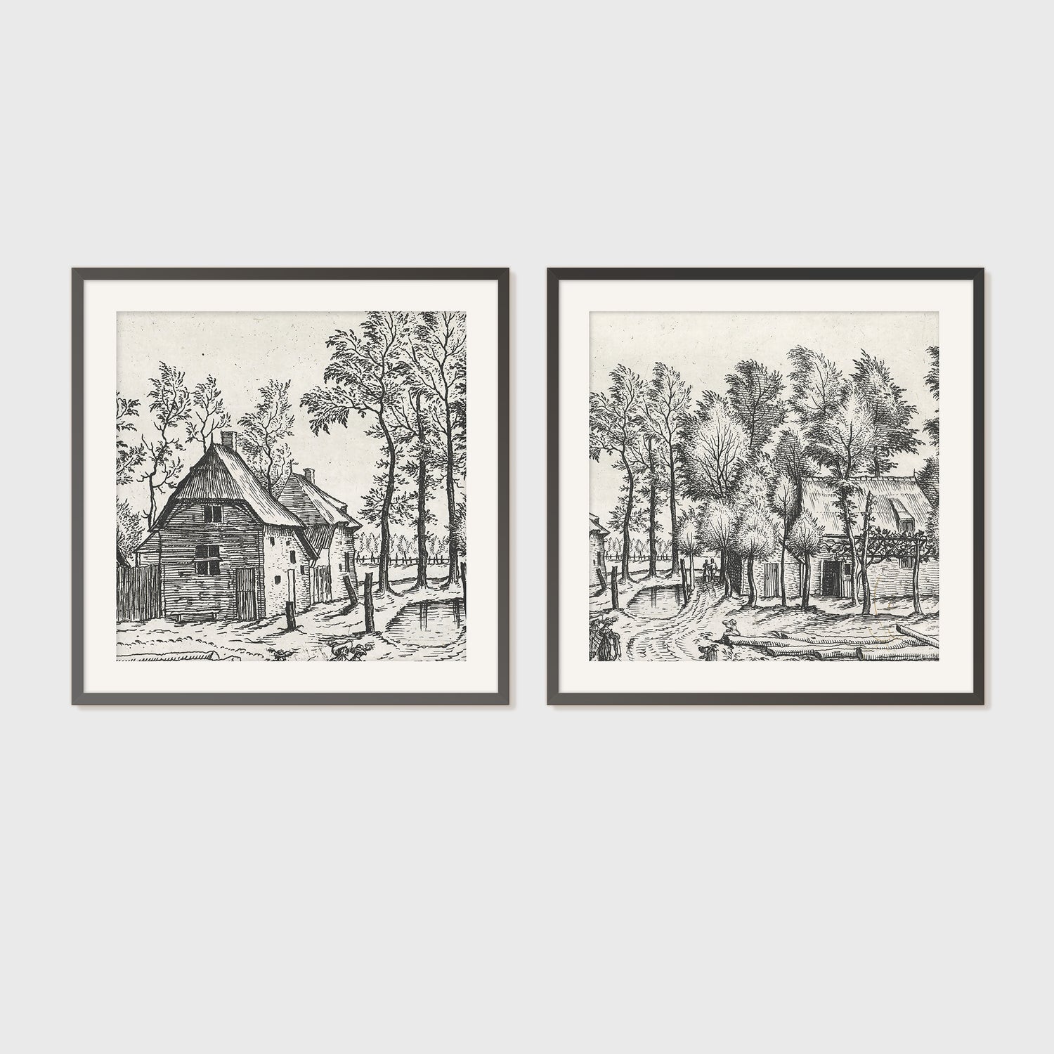 Cottage Package - Living Room C 2x-11 - Sage and Rose Prints