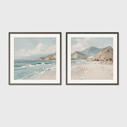 Coastal Package - Bedroom Art A 1x.03 - Sage and Rose Prints