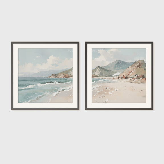 Coastal Package - Bedroom Art A 1x.03 - Sage and Rose Prints