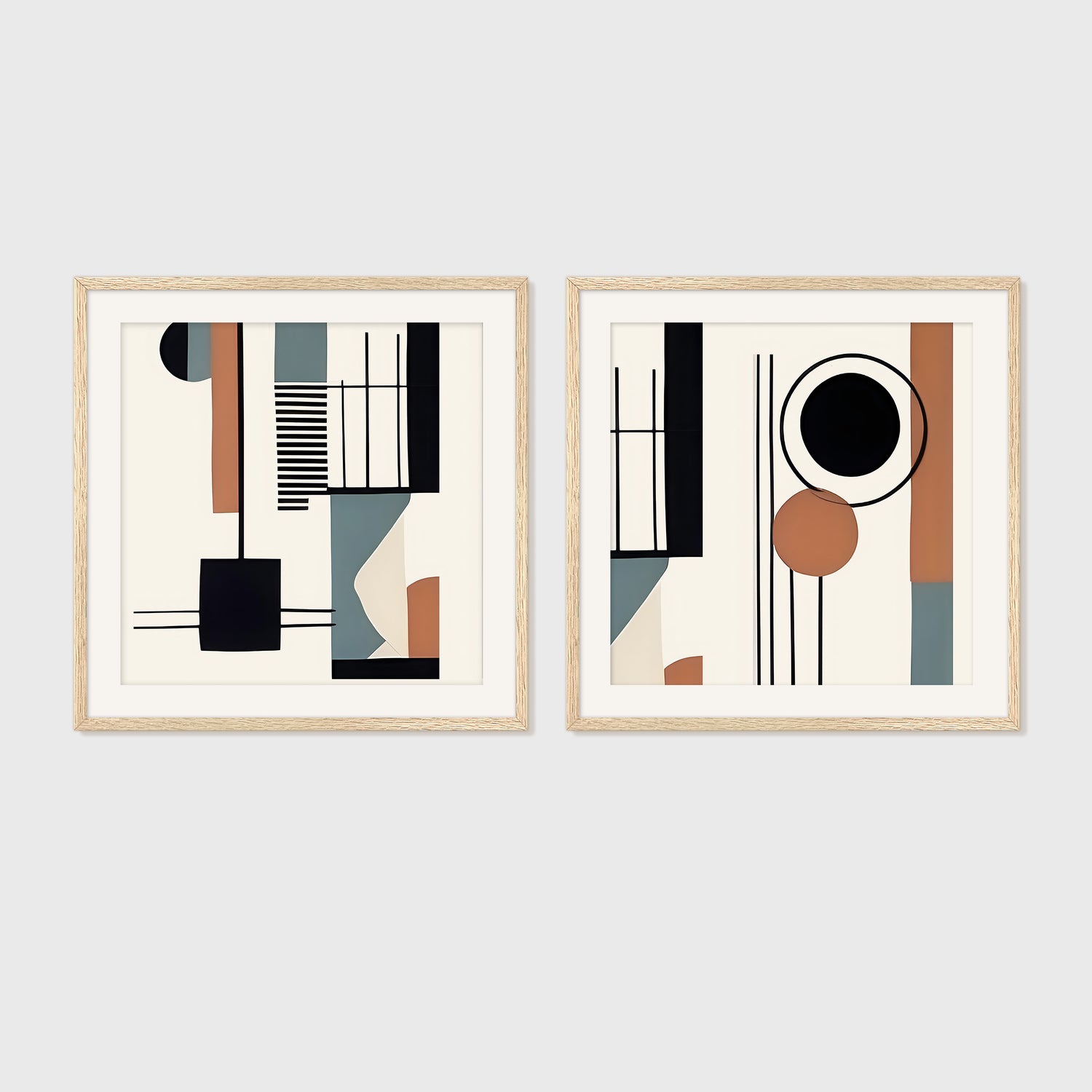 Mid Century Modern Art 08-2x - Sage and Rose Prints