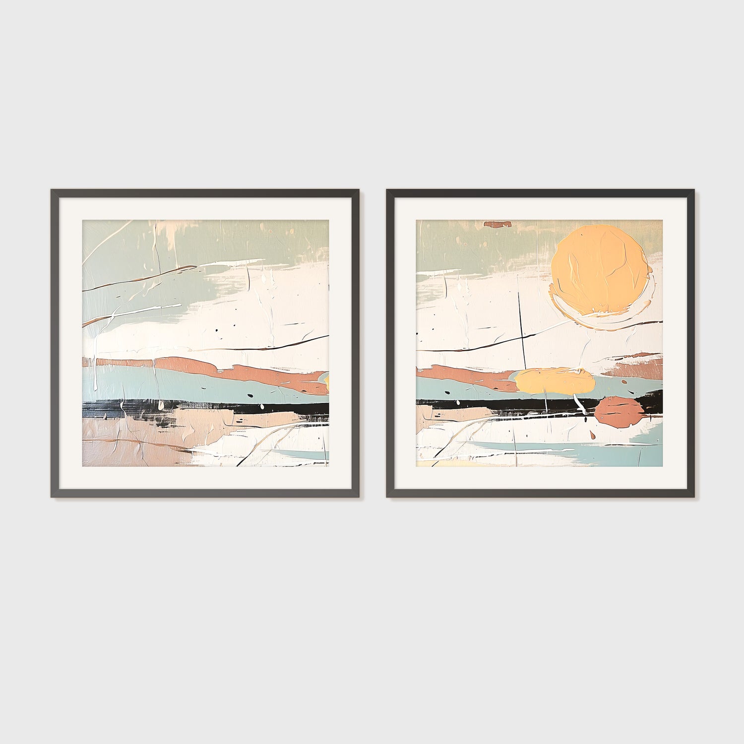 Mid Century Modern Art 04-2x - Sage and Rose Prints