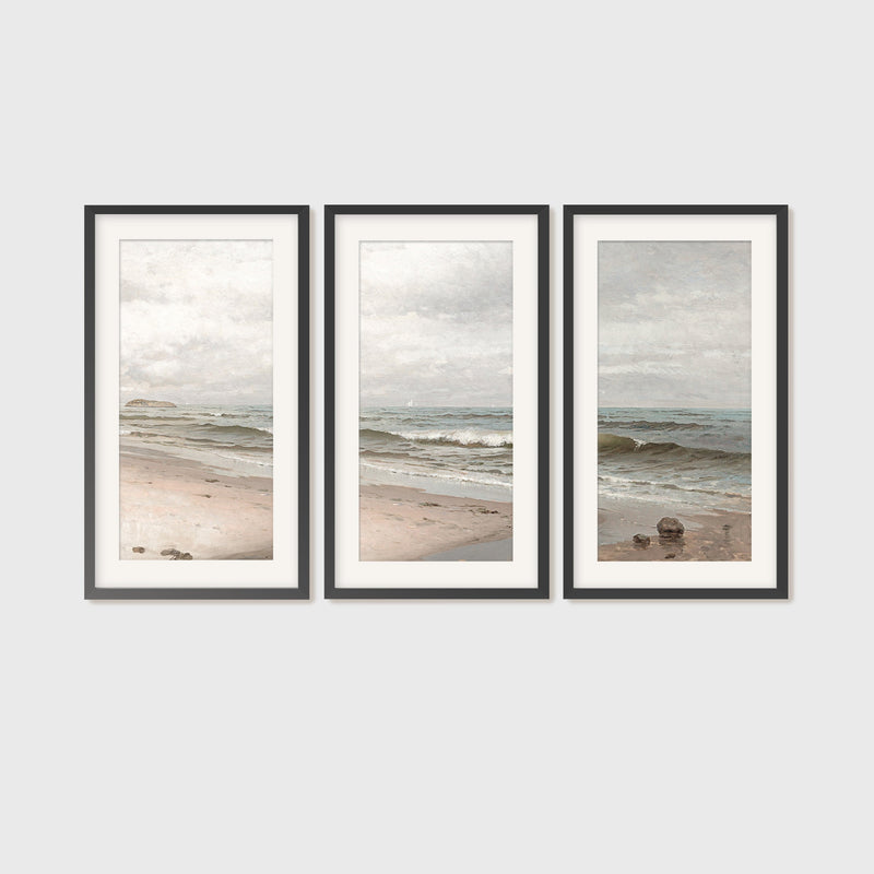 3 Piece Coastal Wall Art - Sage and Rose Prints