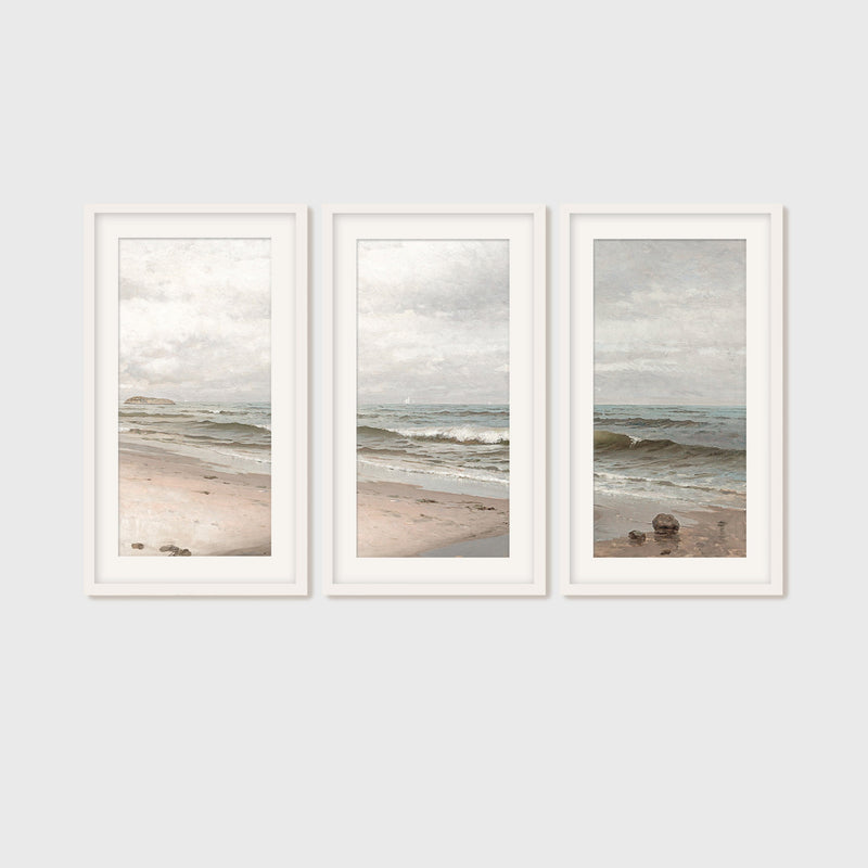 3 Piece Coastal Wall Art - Sage and Rose Prints