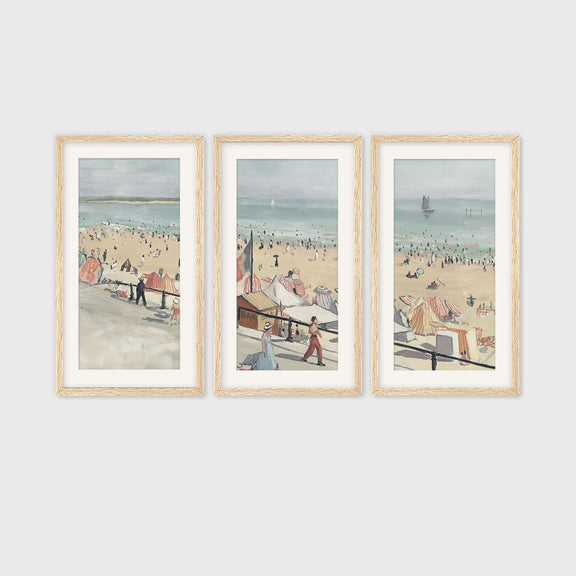 Coastal Wall Art - 07-3x is a Coastal Painting of a peaceful beach ideal for beach cottages and AirBnB interior decor sold by Sage and Rose Prints