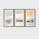 Mid Century Modern Art Triptych 04-3x - Sage and Rose Prints