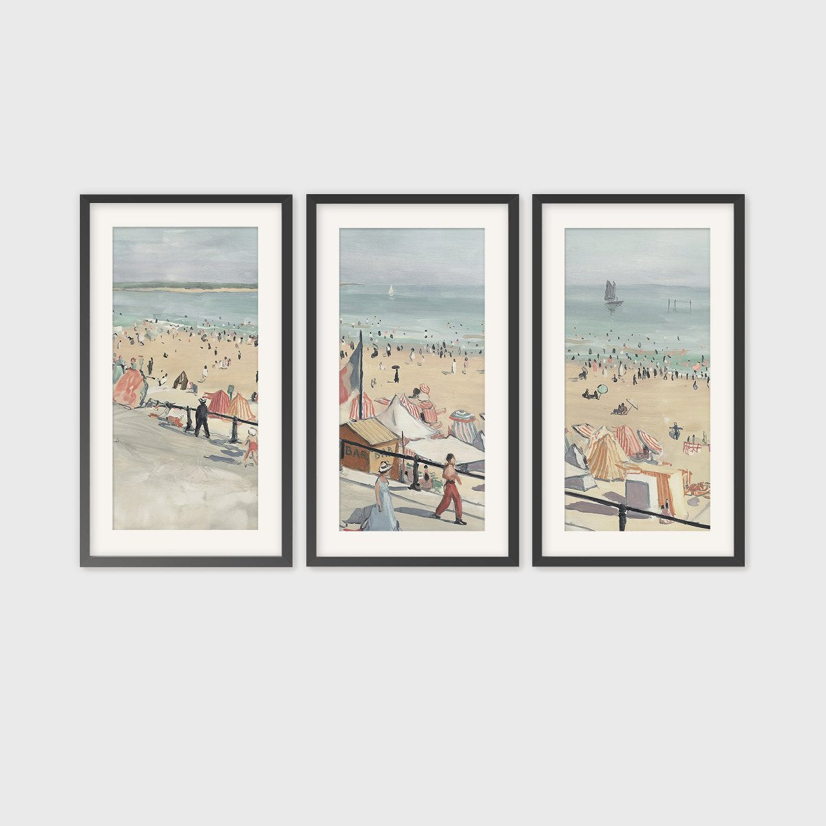 Coastal Wall Art - 07-3x is a Coastal Painting of a peaceful beach ideal for beach cottages and AirBnB interior decor sold by Sage and Rose Prints