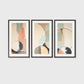 Mid Century Modern Art Triptych 03-3x - Sage and Rose Prints