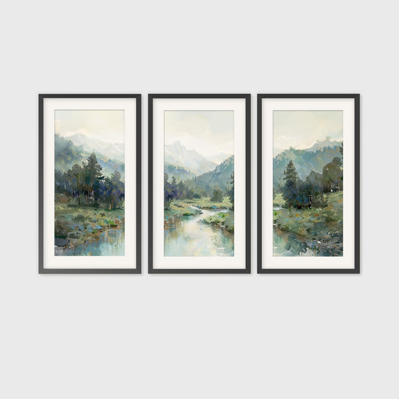 Pacific Northwest 3 Piece Wall Art- Sage and Rose Prints