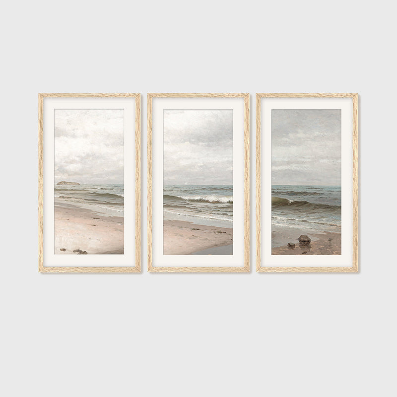 3 Piece Coastal Wall Art - Sage and Rose Prints