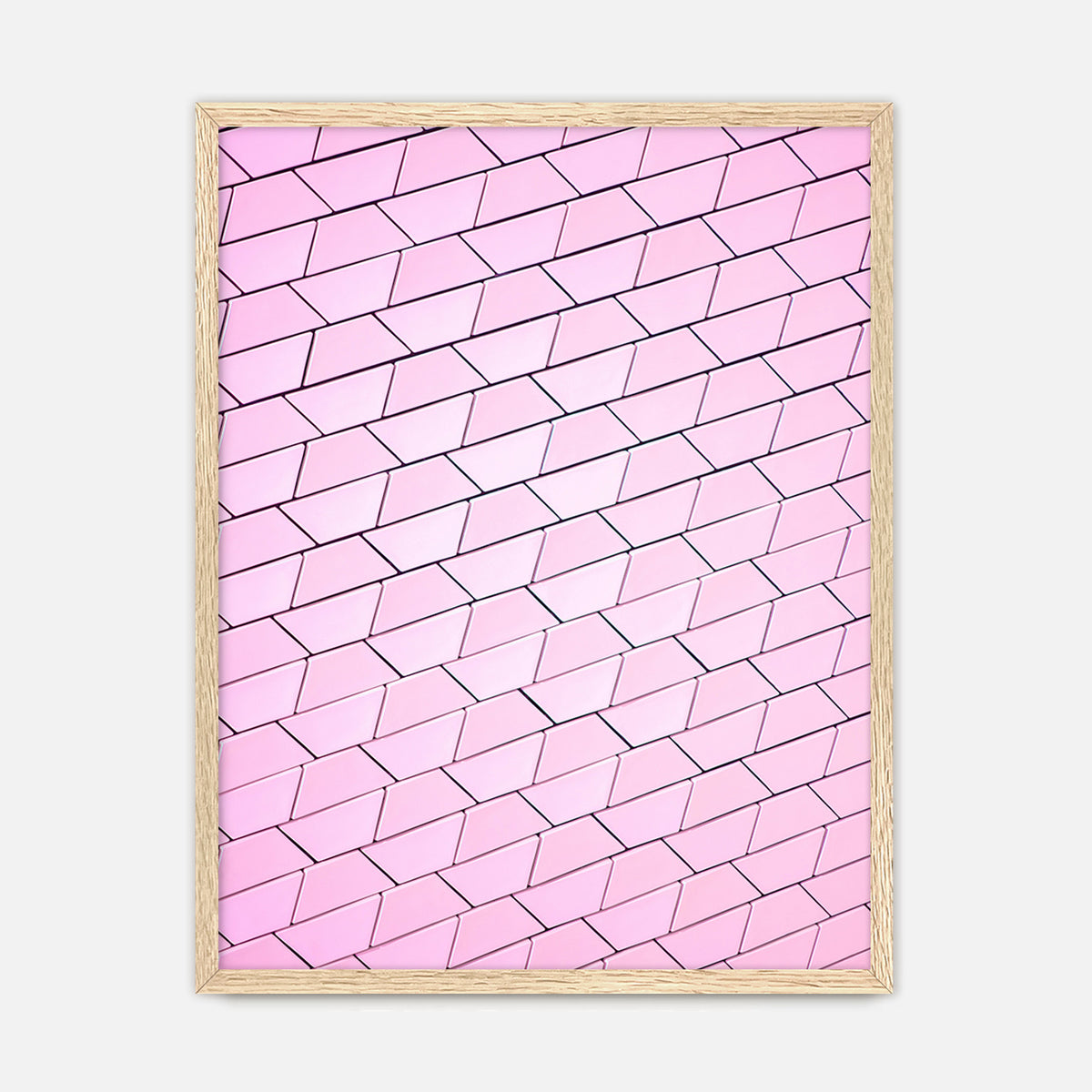 Pink Tile Wall Pattern Art No1 - Sage and Rose Prints