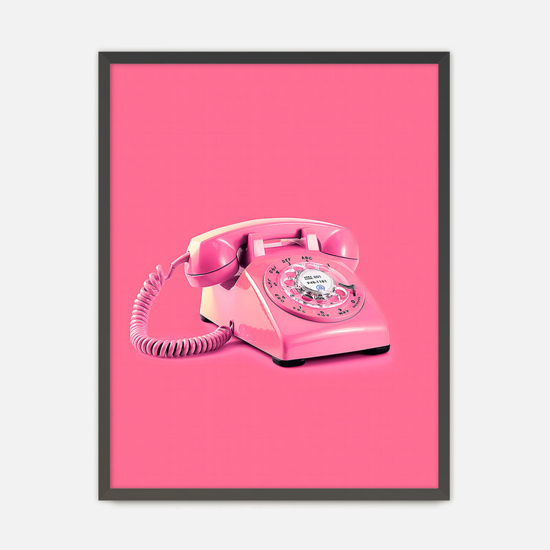 Retro Pink Telephone No1 - Sage and Rose Prints
