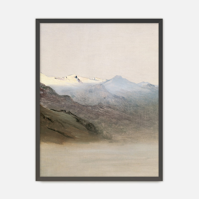 Muted Mountain Painting No1 - Sage and Rose Prints