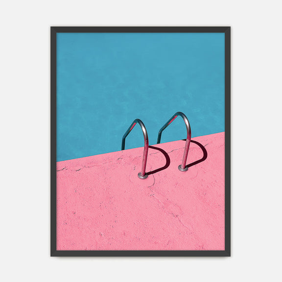 Rose Pink Retro Pool Photo No1 - Sage and Rose Prints