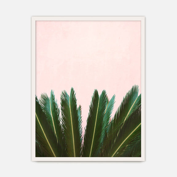 Tropical Leaves and Soft Pink No1 - Sage and Rose Prints