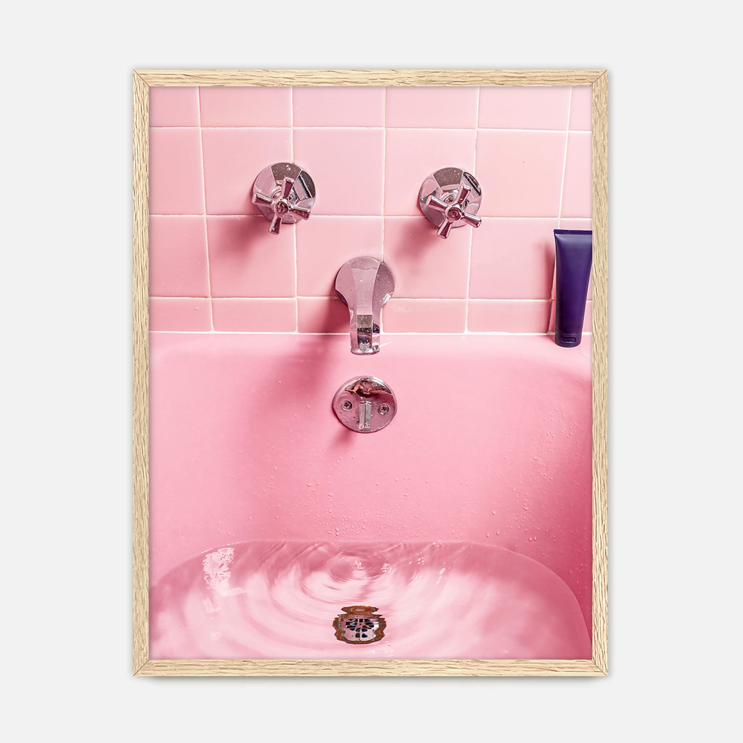 Retro Pink Bathtub Photo - Sage and Rose Prints