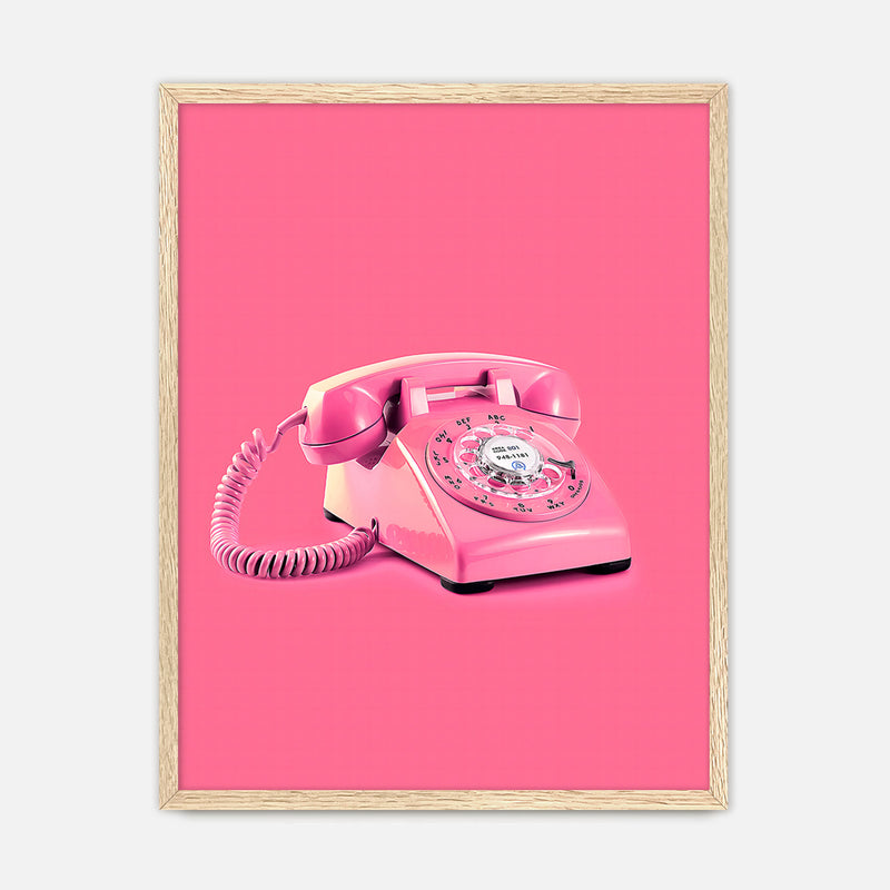 Retro Pink Telephone No1 - Sage and Rose Prints